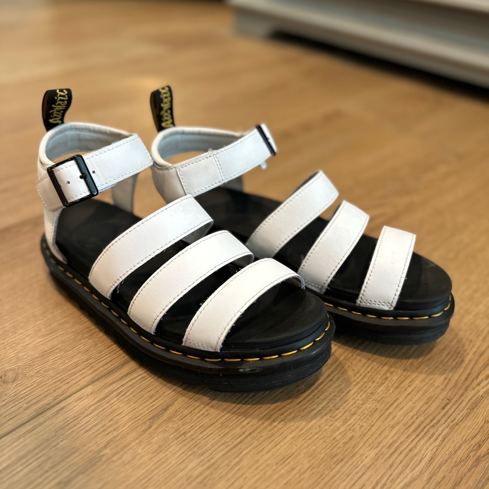 Dr. Martens Blair sandal white hydro leather size 9